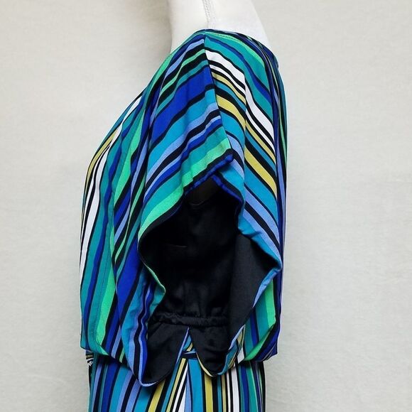 VINTAGE 90s Olivia Matthews Psychedelic Dress - Picture 11 of 16
